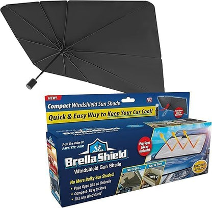 Windshield Sun Shade, Compact Folding Design, Easy to Store,One-Size (31x57"), As Seen on TV